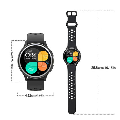 Women’s Smart Health Watch – Large Round Display, Heart Rate & Step Tracking, Bluetooth Smartwatch with IP67 Waterproof Protection (iOS & Android Compatible)