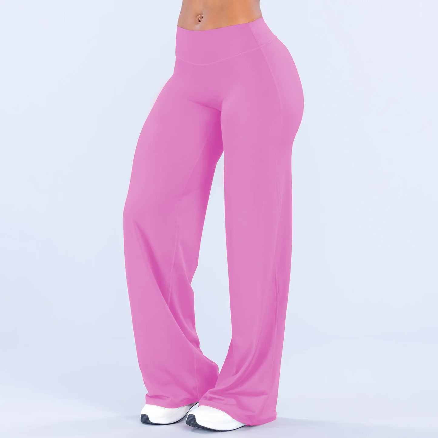 GYMER Sav Wide‑Leg Athletic Pants – Mid‑Waist Flare Yoga Pants with Tummy Control & Stretch Fabric
