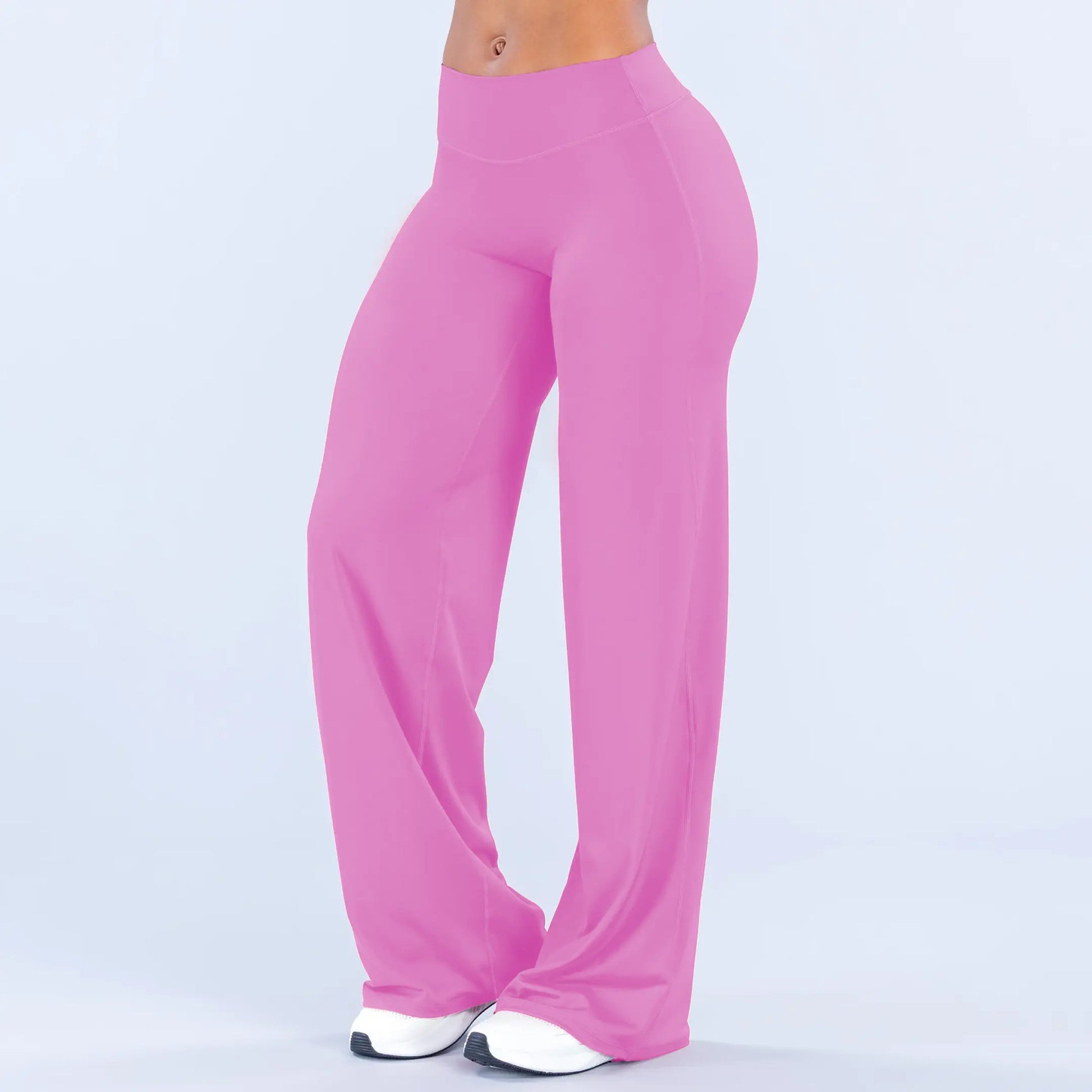 GYMER Sav Wide‑Leg Athletic Pants – Mid‑Waist Flare Yoga Pants with Tummy Control & Stretch Fabric