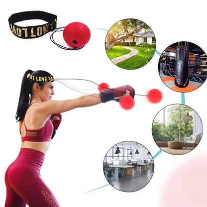 Head‑Mounted Boxing Reflex Ball – PU Speed Training Ball for MMA, Muay Thai, Sanda & Fitness Reaction Work