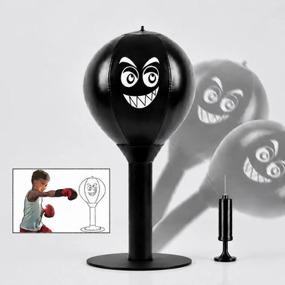 Desktop Boxing Punching Ball – Stress Relief Speed Trainer with PU Ball, Carbon‑Steel Spring & Suction Cup Mount