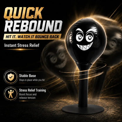 Desktop Boxing Punching Ball – Stress Relief Speed Trainer with PU Ball, Carbon‑Steel Spring & Suction Cup Mount