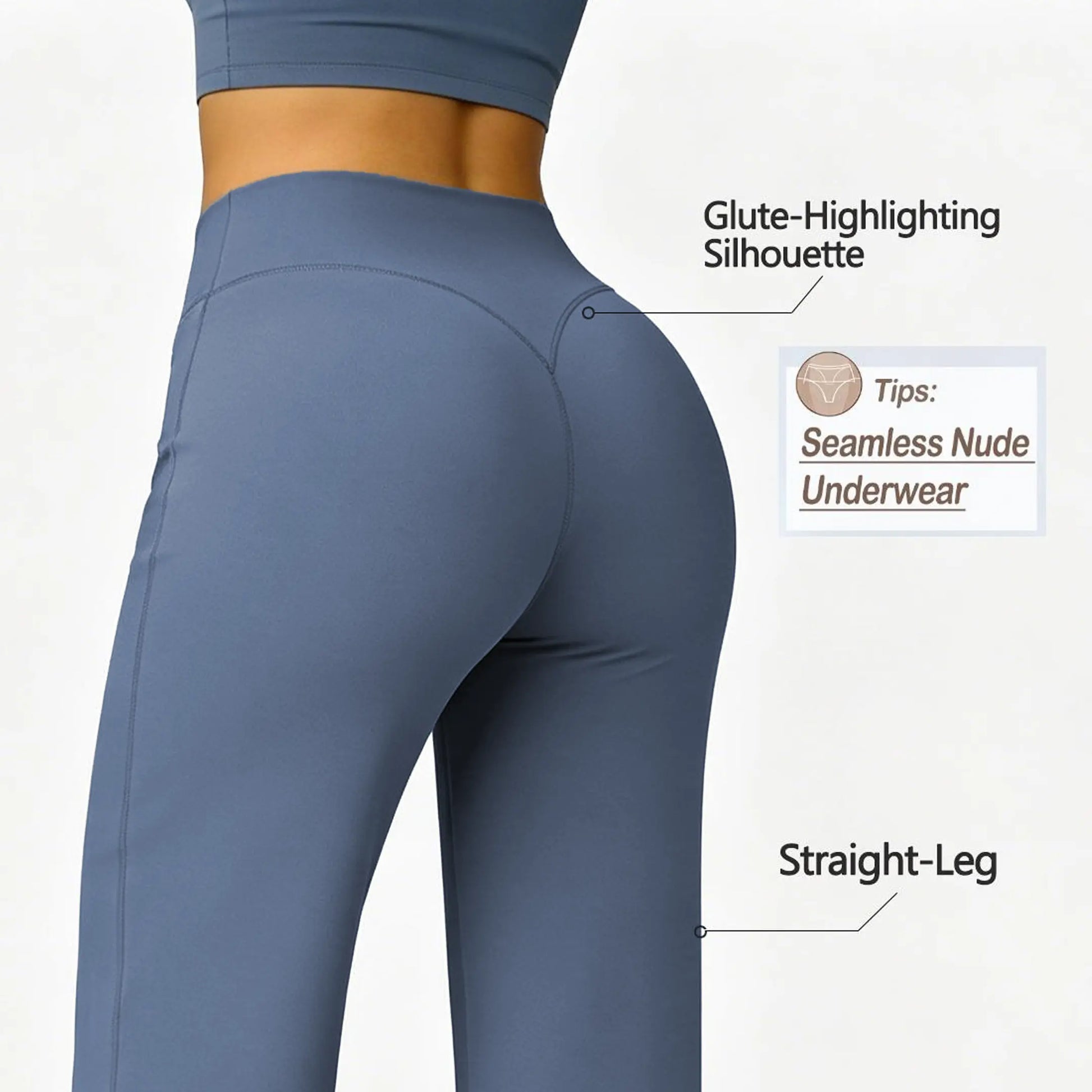 GYMER Sav Wide‑Leg Athletic Pants – Mid‑Waist Flare Yoga Pants with Tummy Control & Stretch Fabric