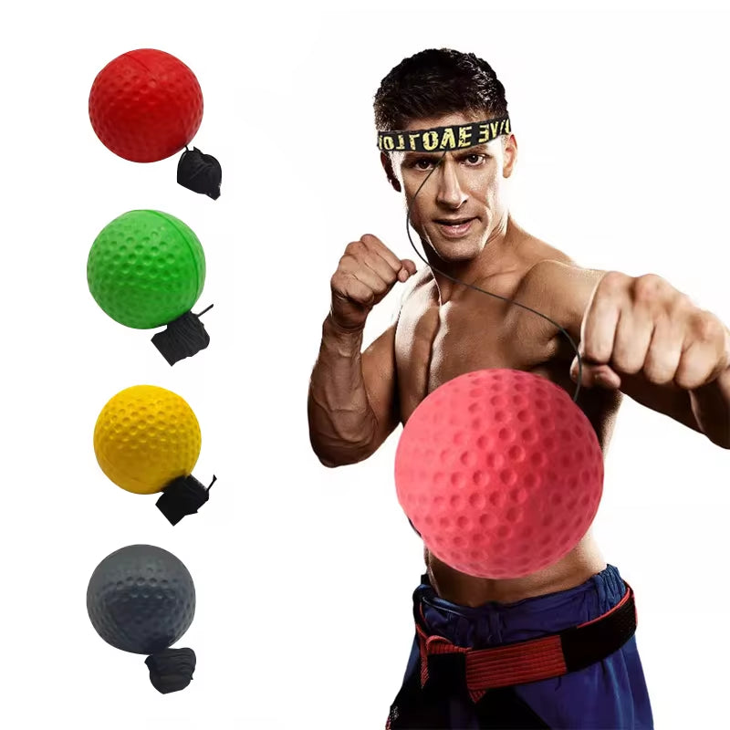 Head‑Mounted Boxing Reflex Ball – PU Speed Training Ball for MMA, Muay Thai, Sanda & Fitness Reaction Work
