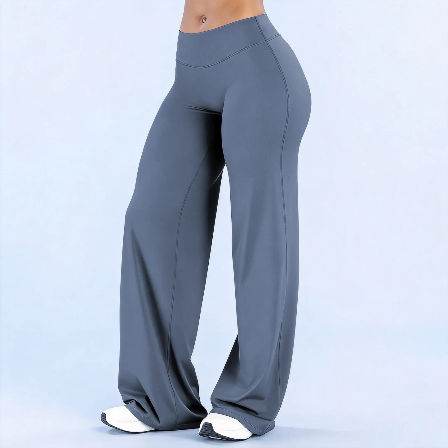 GYMER Sav Wide‑Leg Athletic Pants – Mid‑Waist Flare Yoga Pants with Tummy Control & Stretch Fabric