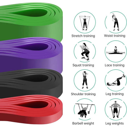 Heavy‑Duty Resistance Bands Set – 4‑Level Latex Pull‑Up Assist Bands for Strength Training, Pilates & Home Gym (15–120 lbs)