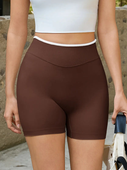 Aoysky Women’s 4.1" Scrunch Butt Biker Shorts – High‑Waisted Booty‑Lifting Yoga & Gym Running Shorts