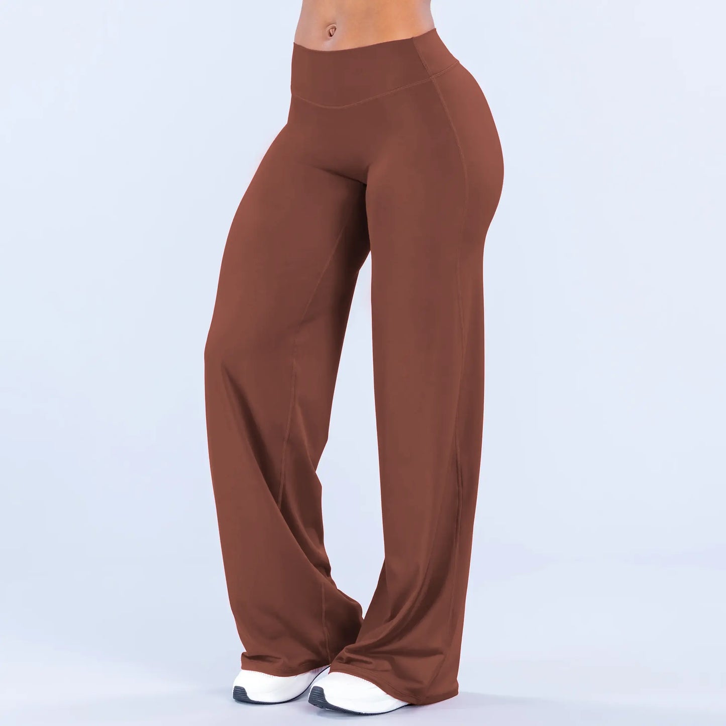 GYMER Sav Wide‑Leg Athletic Pants – Mid‑Waist Flare Yoga Pants with Tummy Control & Stretch Fabric