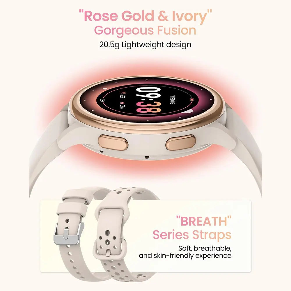 Women’s Smart Health Watch – Large Round Display, Heart Rate & Step Tracking, Bluetooth Smartwatch with IP67 Waterproof Protection (iOS & Android Compatible)