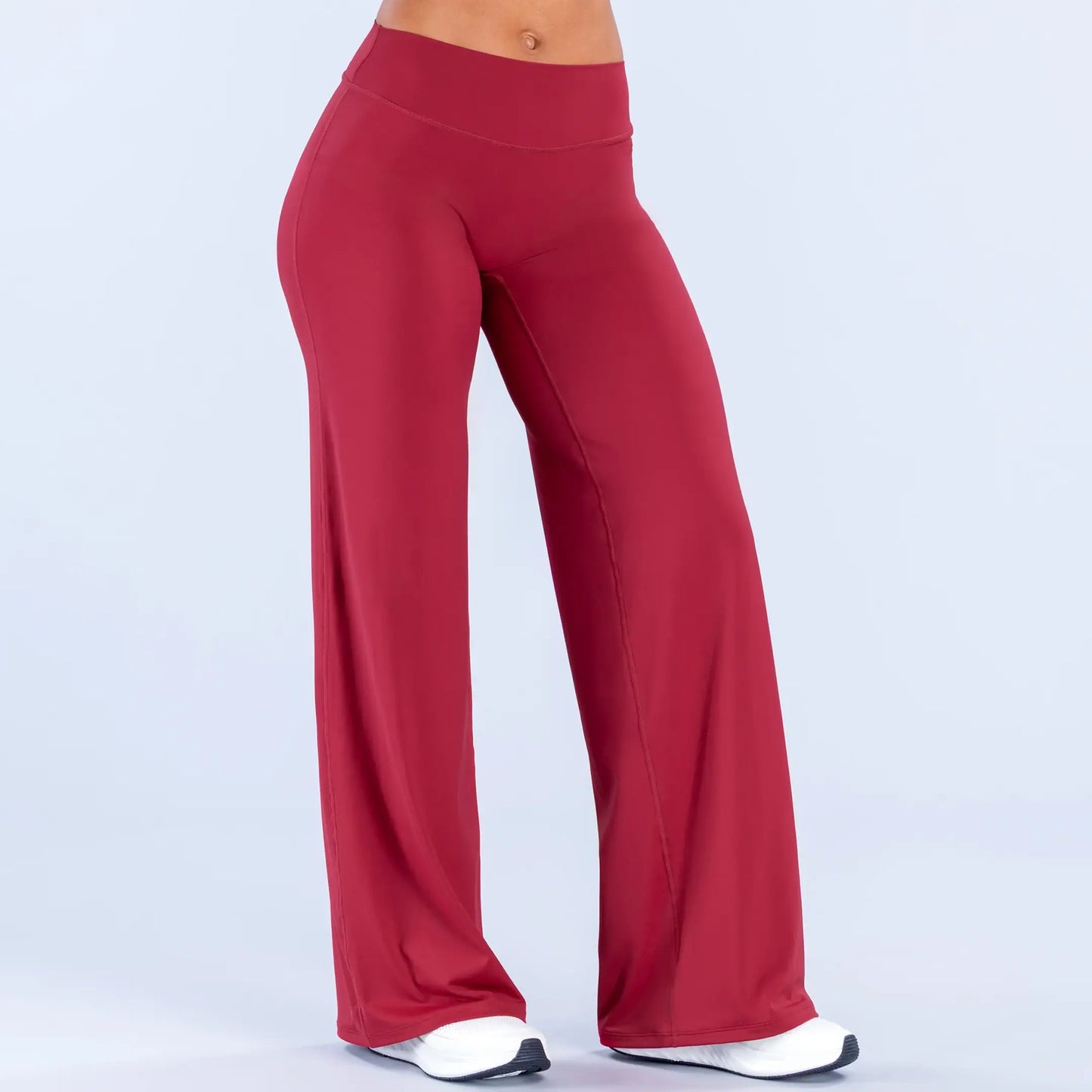 GYMER Sav Wide‑Leg Athletic Pants – Mid‑Waist Flare Yoga Pants with Tummy Control & Stretch Fabric